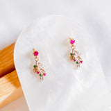 Rainbow Leaves Radiant Bloom Gold Earring (Nationwide Delivery)