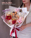 Story Bloom Memory Crochet Flower Bouquet + Illustrated Picture (Klang Valley Delivery)