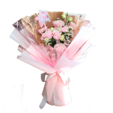 Adika Pink Carnation Hand Bouquet