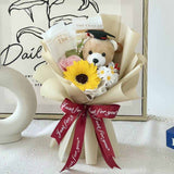 Sunny Bloom Soap Flower Bouquet – Graduation & Congrats Gift (Nationwide Delivery)