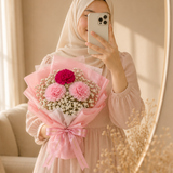 Sweet Blush Carnation Bouquet (Klang Valley Delivery Only)