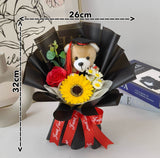 Sunny Bloom Soap Flower Bouquet – Graduation & Congrats Gift (Nationwide Delivery)