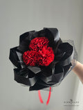 Mother's Day 2024 Scentales Red Carnation Petite Soap Flower Bouquet (Johor Bahru Delivery Only)