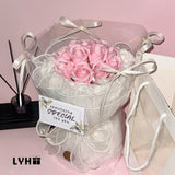 LYHO Ballerina Pink Rose Soap Flower Bouquet (Small) [Klang Valley Delivery Only]