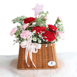 Lunara Carnation Flower Basket (Klang Valley Delivery Only)
