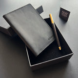 Personalised Minimalist Travel Set - Passport holder + Wooden Pen - Father's Day Flowers & Gifts 2026