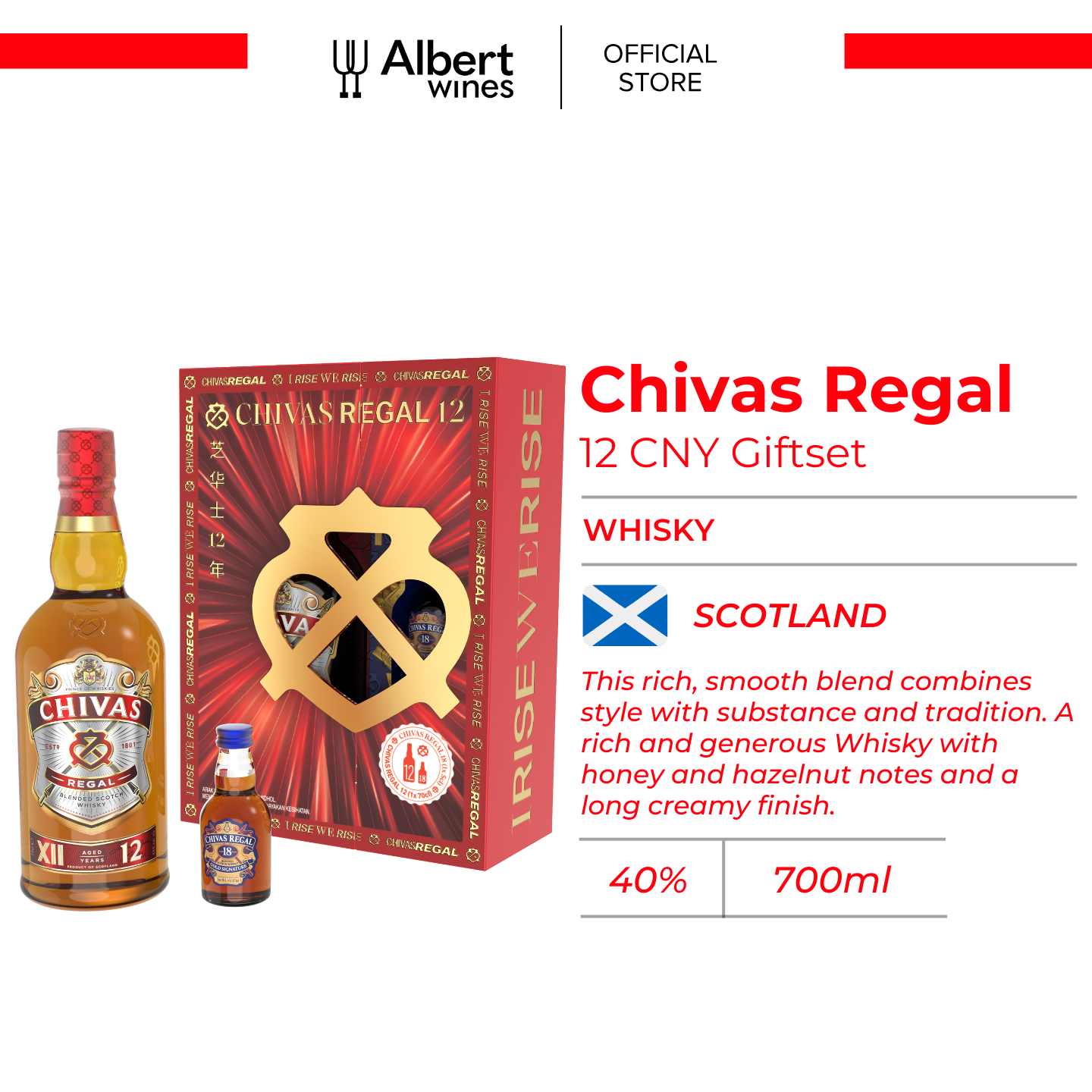 Chivas Regal 12 CNY Giftset (with Chivas 18 Miniature) | Giftr