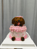 3D HEAD PET CAKE-Custom Pet Birthday Cake (Klang Valley Delivery)
