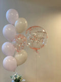 Large Confettis Balloon with 8's Helium Balloon Bundle (Kuching Delivery)