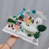 Snow Cake Compl 6inch-Custom Pet Birthday Cake (Klang Valley Delivery)
