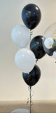 Black Style Bubble Helium Balloon with 5's Balloon Bundle (Kuching Delivery)