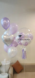 Purple Graduation 7's Helium Balloon Balloon Bundle & 24" Bubble Balloon (Kuching Delivery)