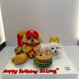 3D PET CAKE4INCH-Custom Pet Birthday Cake (Penang Delivery)