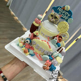 DOUBLE STORY CAKE 5+2INCH-Custom Pet Birthday Cake (Klang Valley Delivery)