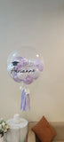Purple Graduation 7's Helium Balloon Balloon Bundle & 24" Bubble Balloon (Kuching Delivery)