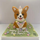3D PET CAKE4INCH-Custom Pet Birthday Cake (Penang Delivery)