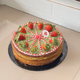 Xmas Matcha Strawberry Crepe Cake | Christmas 2025 (Klang Valley Delivery)
