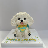 3D PET CAKE4INCH-Custom Pet Birthday Cake (Penang Delivery)