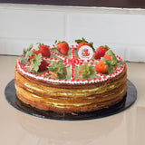 Xmas Matcha Strawberry Crepe Cake | Christmas 2025 (Klang Valley Delivery)