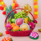 Royal Deepavali Fruit Basket (10 Types of Fruits) (Klang Valley Delivery)  - Deepavali Hampers & Gifts 2026