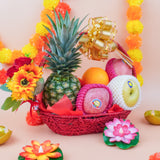 Splendour of Deepavali Fruit Basket (5 Types of Fruits) (Klang Valley Delivery)  - Deepavali Hampers & Gifts 2026