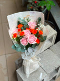 Pink & Orange Rose Bouquet (Klang Valley Delivery)