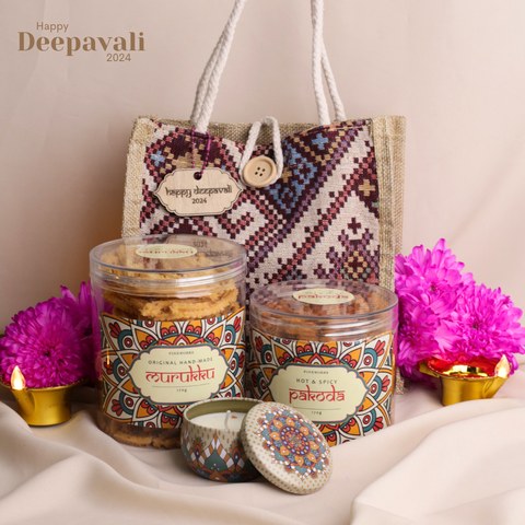 Gift 3 - Murukku, Pakoda & Scented Candle - Deepavali 2024