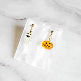 Spoky Pumpkin Halloween Handmade Gold Earrings | (Nationwide Delivery)