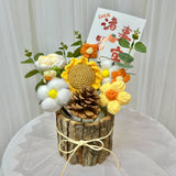 Yellow Sunflower Cottage Crochet Pot (Klang Valley Delivery)