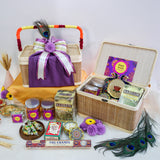 Colours of Diwali Bamboo Basket (Nationwide Delivery)