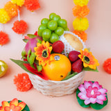 Diwali Dazzle Fruit Basket (6 Types of Fruits) (Klang Valley Delivery)  - Deepavali Hampers & Gifts 2026