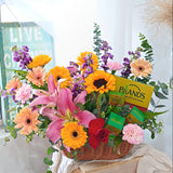 Premium Fresh Flower Basket with Brand's Chicken Essence (Negeri Sembilan Delivery Only)
