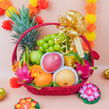 Royal Deepavali Fruit Basket (10 Types of Fruits) (Klang Valley Delivery)  - Deepavali Hampers & Gifts 2026