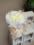 Ivory & Champagne Rose Bouquet （20）(Klang Valley Delivery)