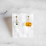 Spoky Pumpkin Halloween Handmade Gold Earrings | (Nationwide Delivery)