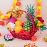 Splendour of Deepavali Fruit Basket (5 Types of Fruits) (Klang Valley Delivery)  - Deepavali Hampers & Gifts 2026