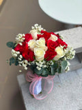 Red & White Rose Bridal Bouquet (Klang Valley Delivery)