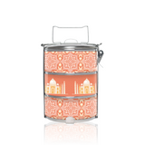 BDARI Tiffin Carrier - Orange Iznik Tiles (Nationwide Delivery)