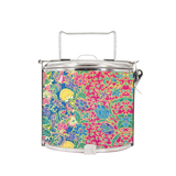 BDARI Tiffin Carrier - Blue Pink Batik (Nationwide Delivery)