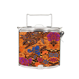 BDARI Tiffin Carrier - Brown Flower Batik (Nationwide Delivery)