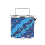 BDARI Tiffin Carrier - Blue Wave Patchwork (Nationwide Delivery)