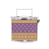BDARI Tiffin Carrier - Indian Saree Royal Purple (Nationwide Delivery)