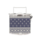 BDARI Tiffin Carrier - Indian Saree Slate Blue (Nationwide Delivery)