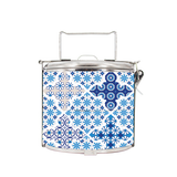 BDARI Tiffin Carrier - Cobalt Blue Arabic  (Nationwide Delivery)