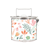 BDARI Tiffin Carrier - Orange Floral Garden (Nationwide Delivery)