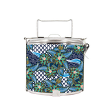 BDARI Tiffin Carrier - Blue Batik Flower (Nationwide Delivery)