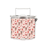 BDARI Tiffin Carrier - Pink Christmas (Nationwide Delivery)