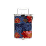 BDARI Tiffin Carrier - Dark Blue Floral Batik (Nationwide Delivery)