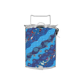 BDARI Tiffin Carrier - Blue Wave Patchwork (Nationwide Delivery)