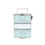 BDARI Tiffin Carrier - Blue Floral Mandala (Nationwide Delivery)